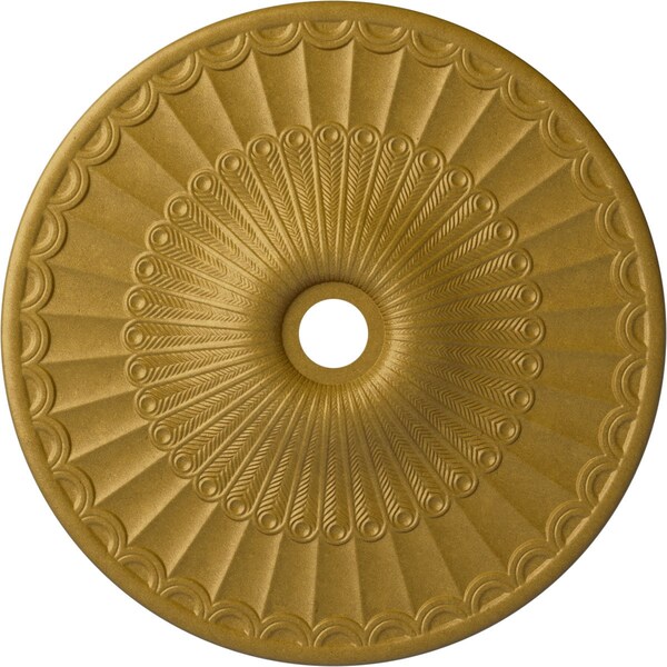 Ekena Millwork Galveston Ceiling Medallion (Canopies up to 4 3/4"), 36 5/8"OD x 3 5/8"ID x 2 3/8"P, Pharaohs Gold CM36GLPGS - main